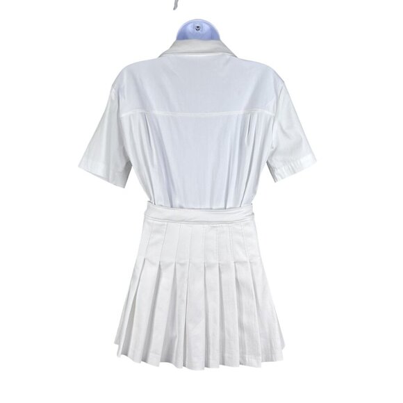 Zara Womens XS White Pleated Wrap Tennis Skort Dress Pickleball Preppy Old Money - Picture 4 of 15